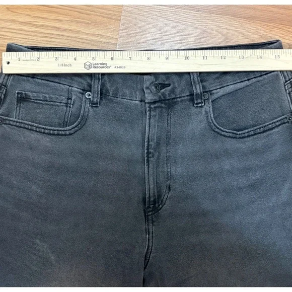 American Eagle Outfitters Womens Jeans Black Gray Size 12 Long Curvy Mom Jean - Picture 5 of 9